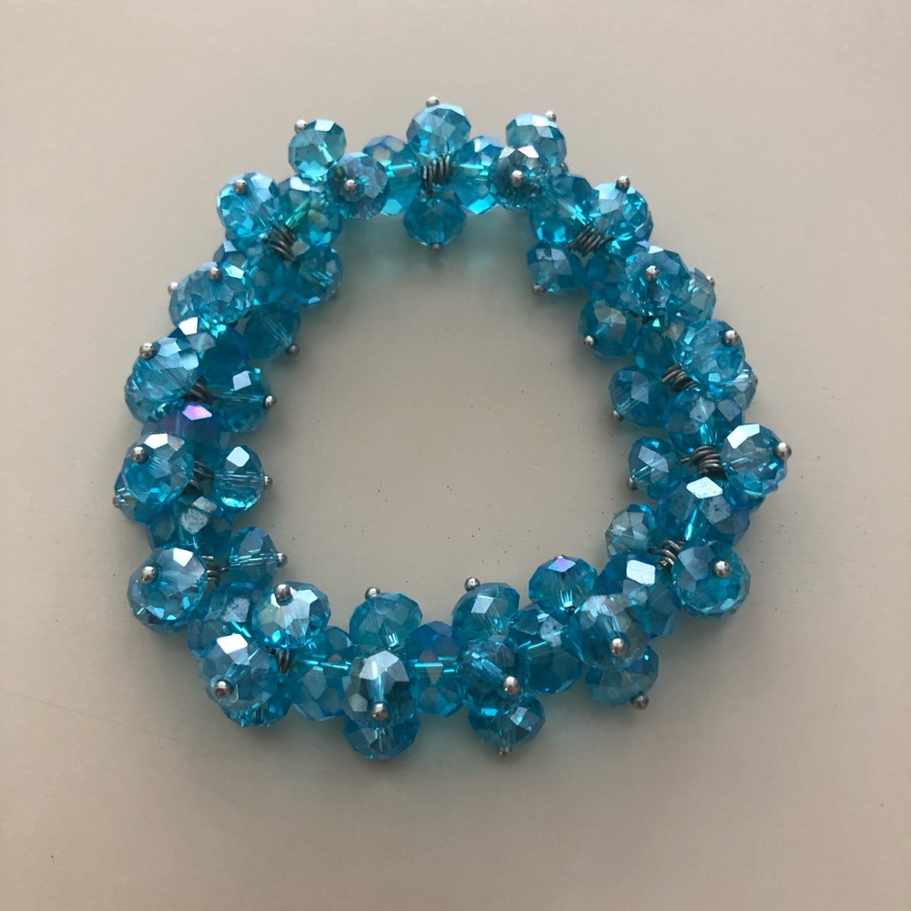 Blue, stretch bracelet